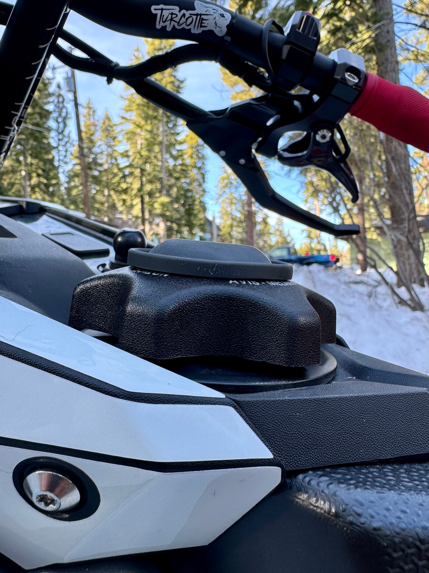 Snowmobile beverage holder