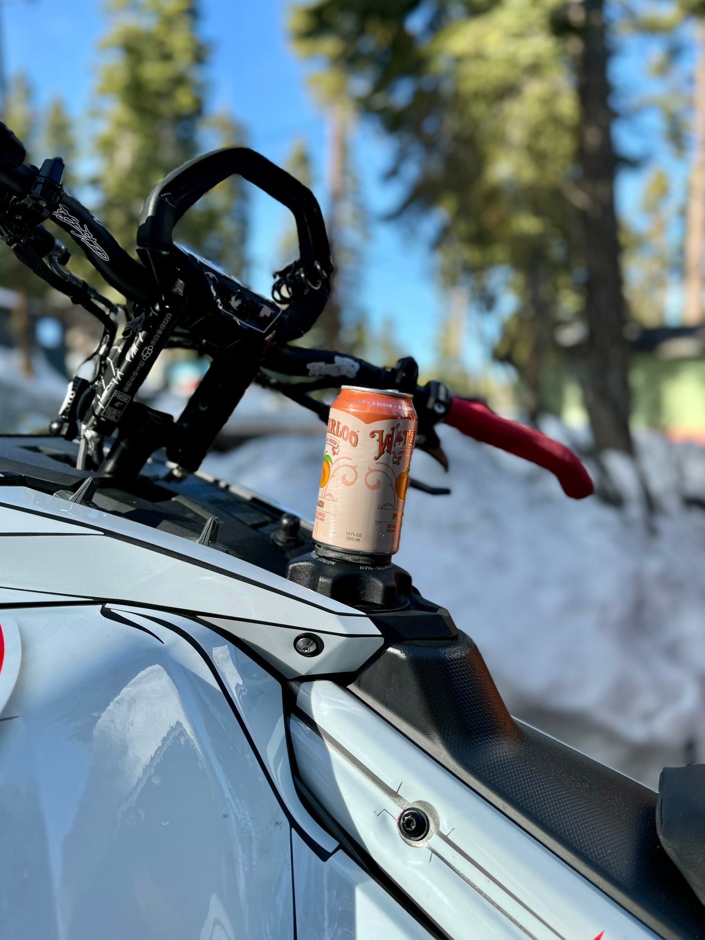 Snowmobile beverage holder