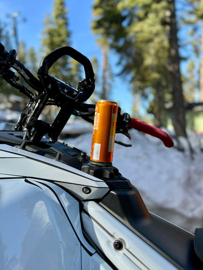 Snowmobile beverage holder